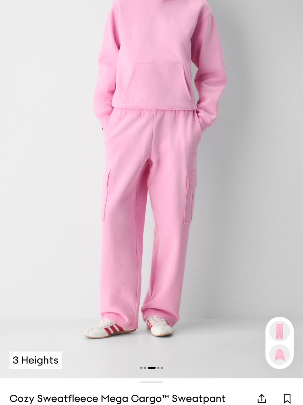 Aritzia Pink Cargo Sweatpants